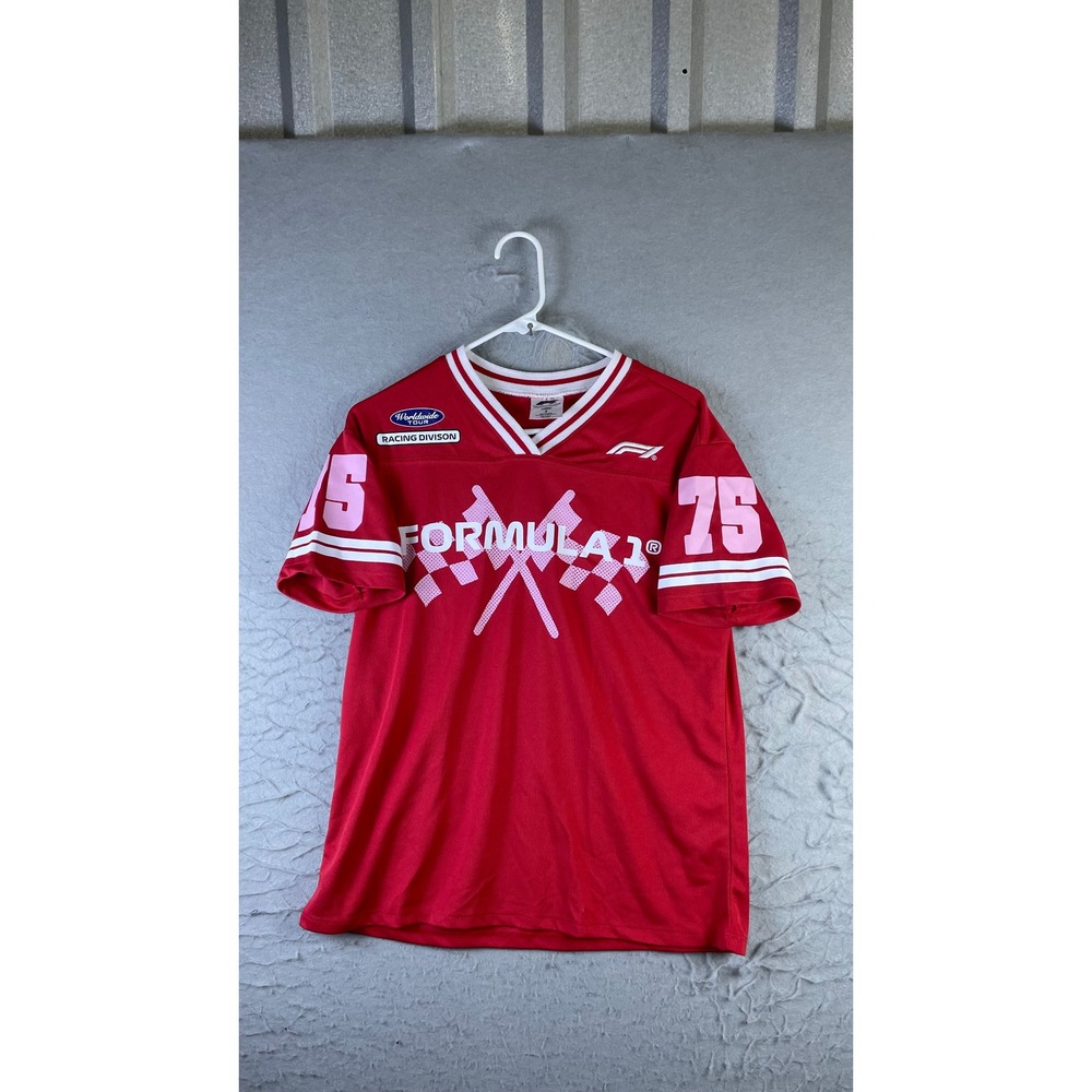 Formula 1 Racing Jersey Mens S Red Excellent Hybrid Apparel 75 Worldwide Tour